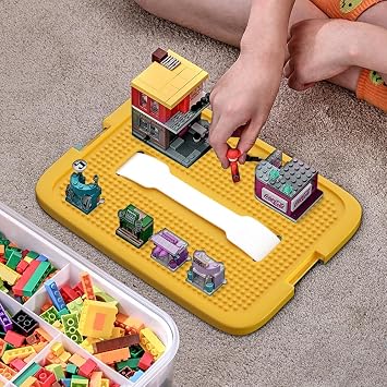 1-Layer Storage Boxes with Lids,for Lego storage box Stackable,Toy Box