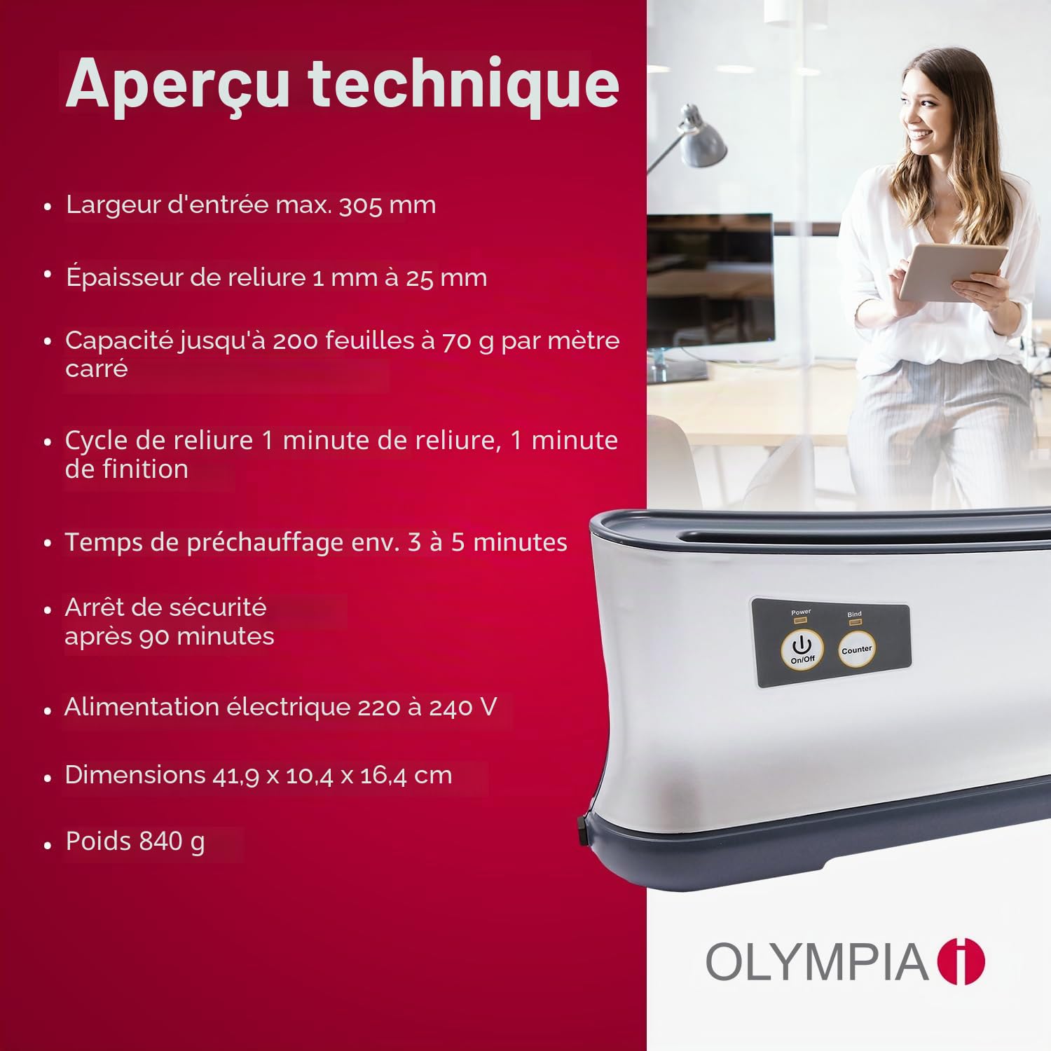 OLYMPIA TB 1280 Thermorelieuse