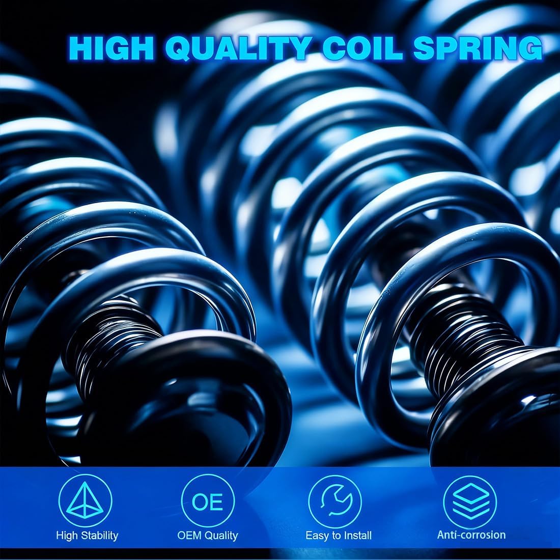 Rear Heavy Duty Coil Springs.Compatible with 2009-2018 Ram 1500 2WD 4WD. Provide Extra 50% Load Capacity(2 PCS)