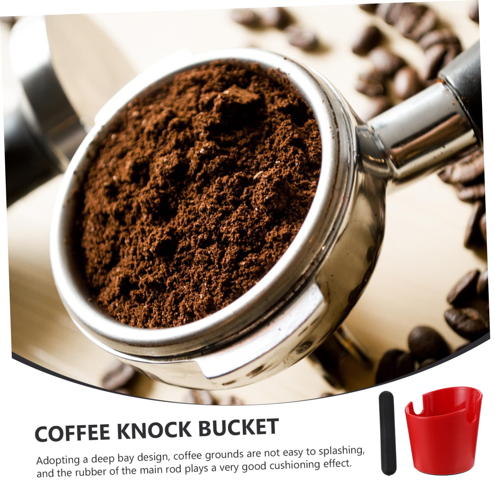 Czerwone pudełko do kawy espresso, wysokotemperaturowa konstrukcja z tworzywa sztucznego, do domowych barów i kawiarni, akcesoria do robienia kawy