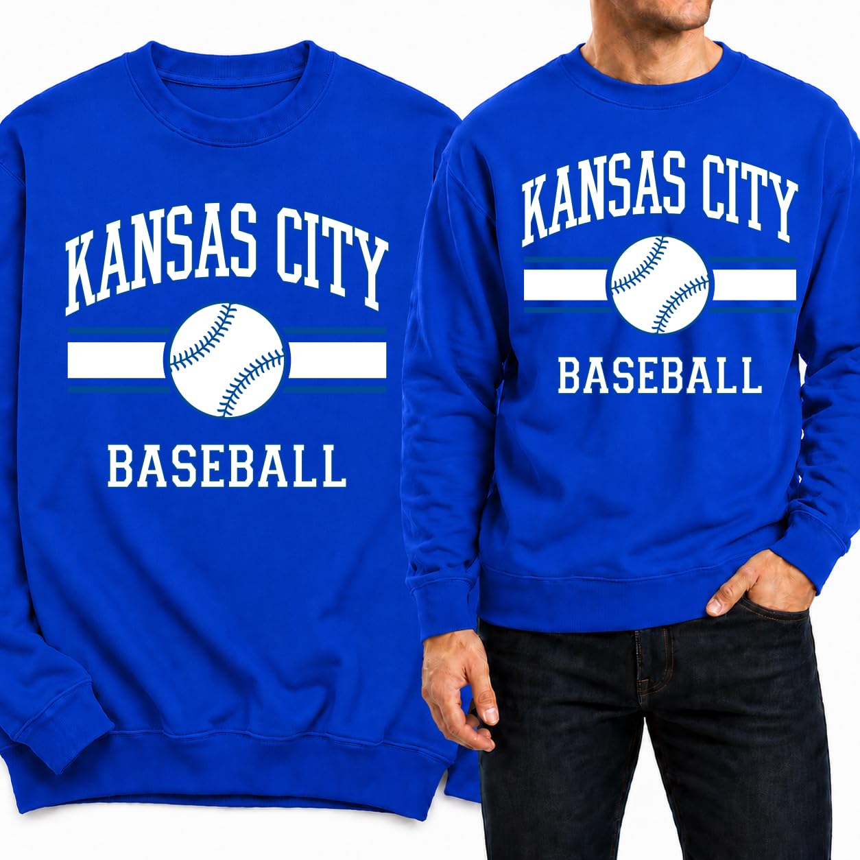 Wild Bobby City Baseball Sweatshirt Hometown Baseball Crewneck