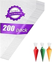 YOTIPP 200 Pack 12 Inch Disposable Pastry Bags - Textured Icing Piping Bags for Cake Cupcake Decorating