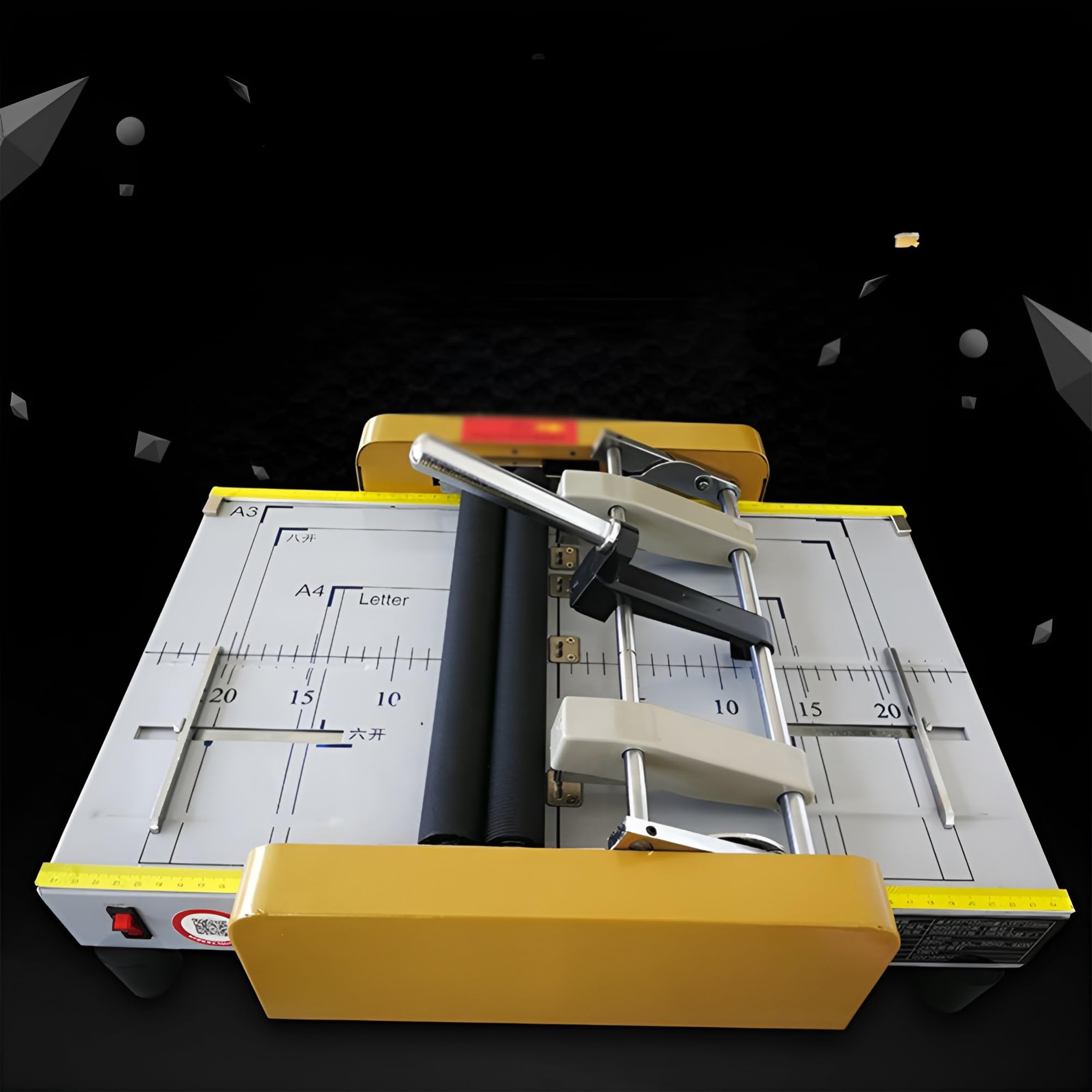Binding Machine - Pinzatrice pieghevole con capacità di 5 fogli, posizioni dei chiodi regolabili per scuole e stamperie