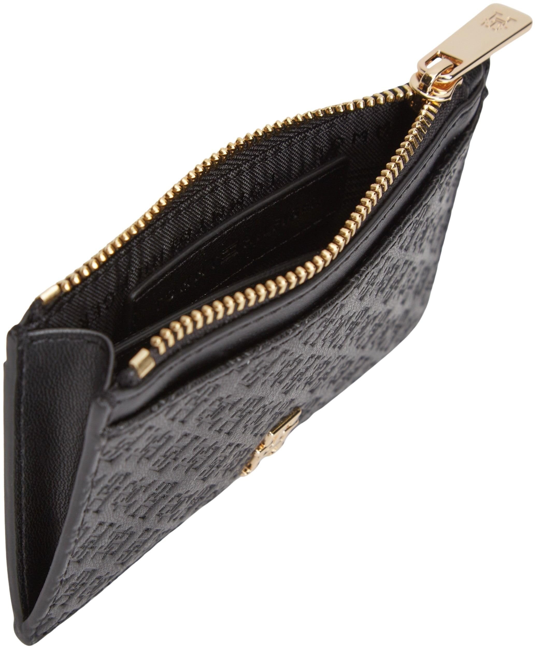 Tommy Hilfiger Damen Kartenetui Icon Long Holder mit Münzfach Schwarz