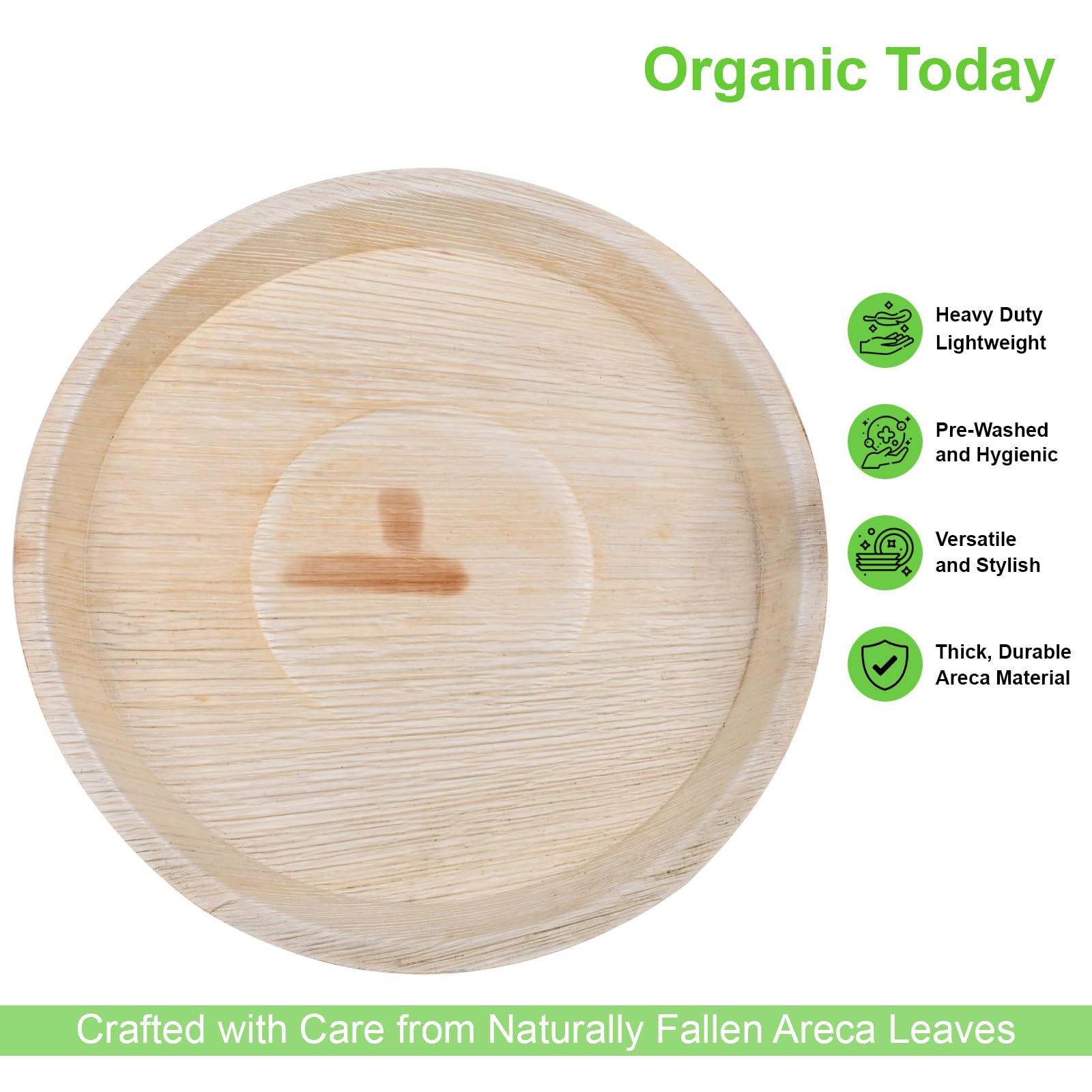 Palm Leaf Dinner Plates - 24 Pack -6 Palm Leaf Dinner Plates - 24 Pack -6