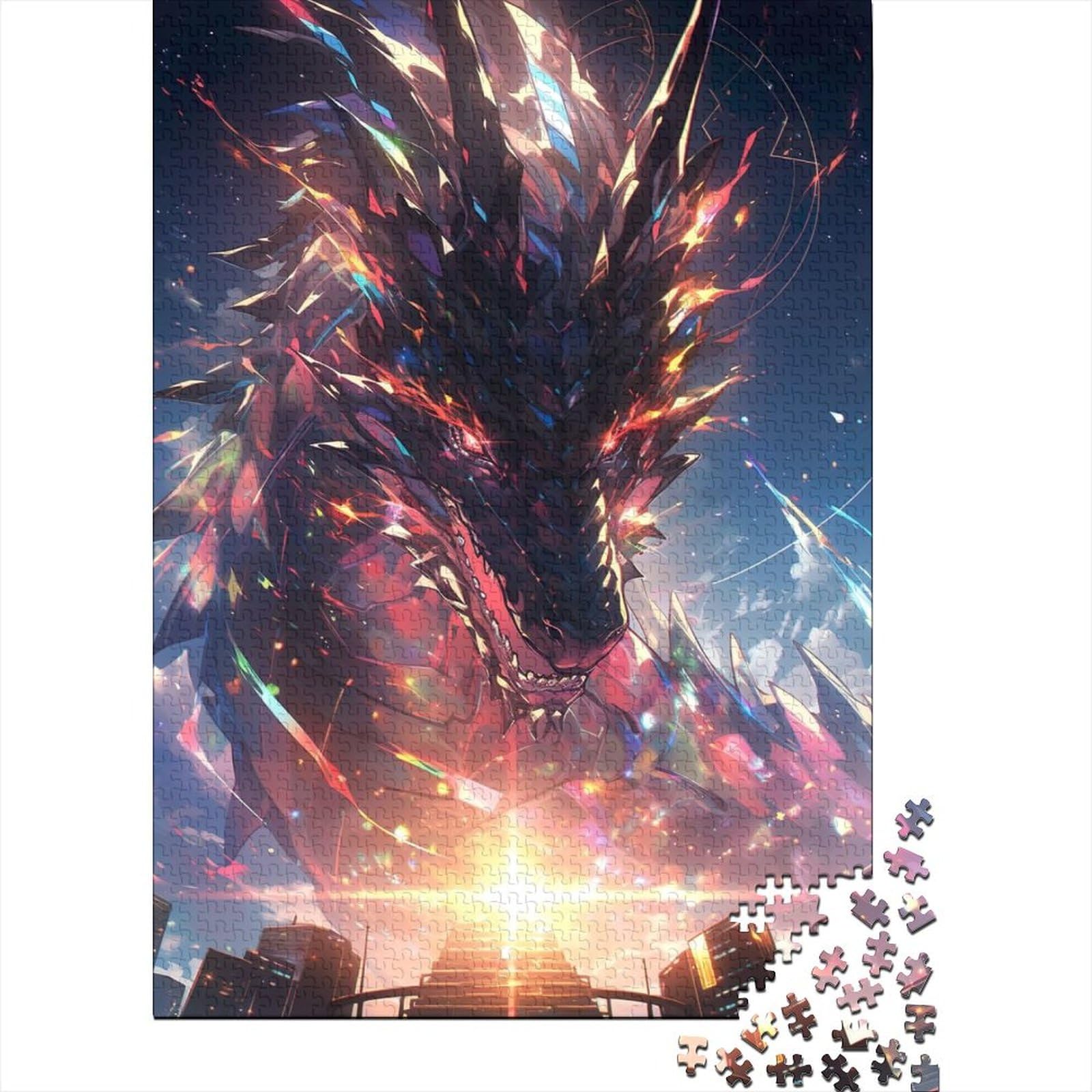 1000 Piece Anime Dragon Jigsaw Puzzles, for Adults & Paper Puzzles Educational Games For Kids 38x26cm/1000pcs — image 1