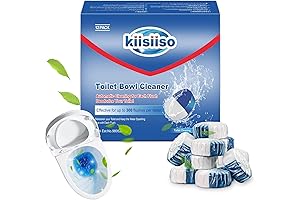 KIISSIISO Toilet Bowl Tablets: 12-Pack Blue and White Cleaner Deodorizers
