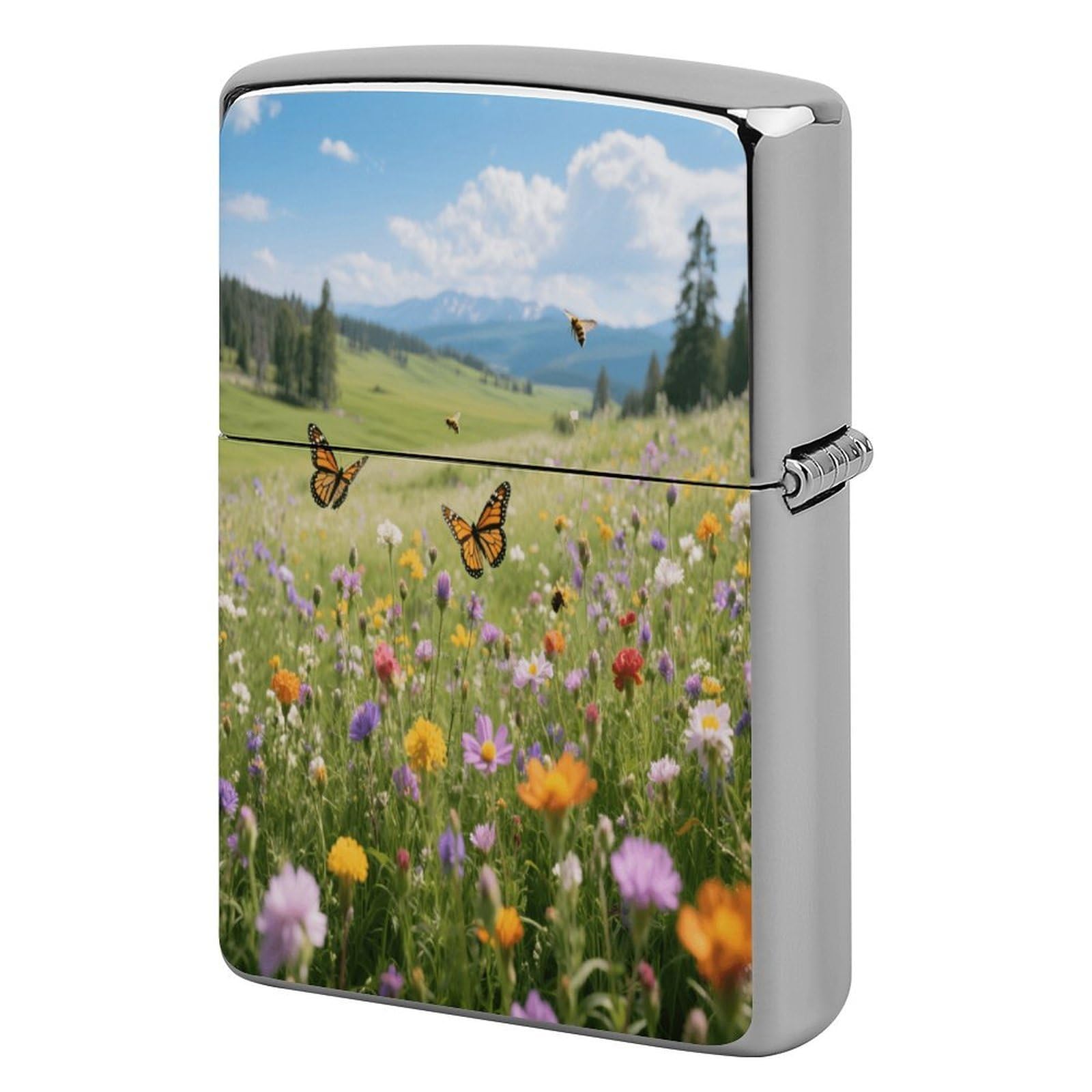 Fodpand Style Wildflower Valley In Full Bloom Metal Lighter Case Cover Lighter Sleeve