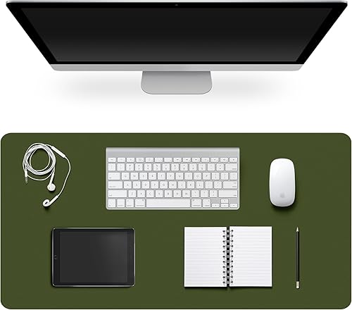 Miniatura 11 de Protector de almohadilla de escritorio de piel CADONO, almohadilla de escritorio antideslizante, gran almohadilla de ratón de piel sintética PU,