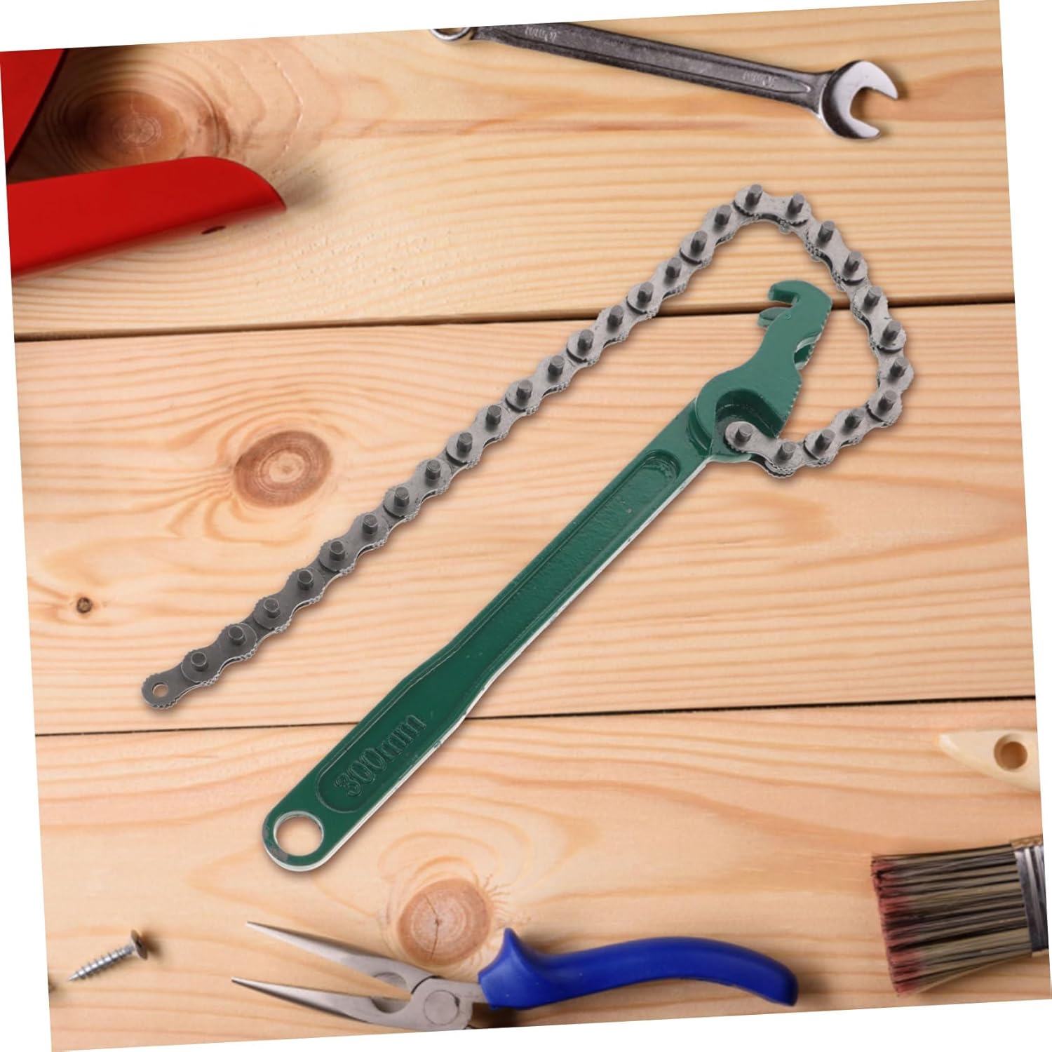 Heavy Duty Chain Wrench High Oil Filter Wrench for Plumbing and Auto Repair Non Slip Grip Versatile Tool for Mechanical Repairs