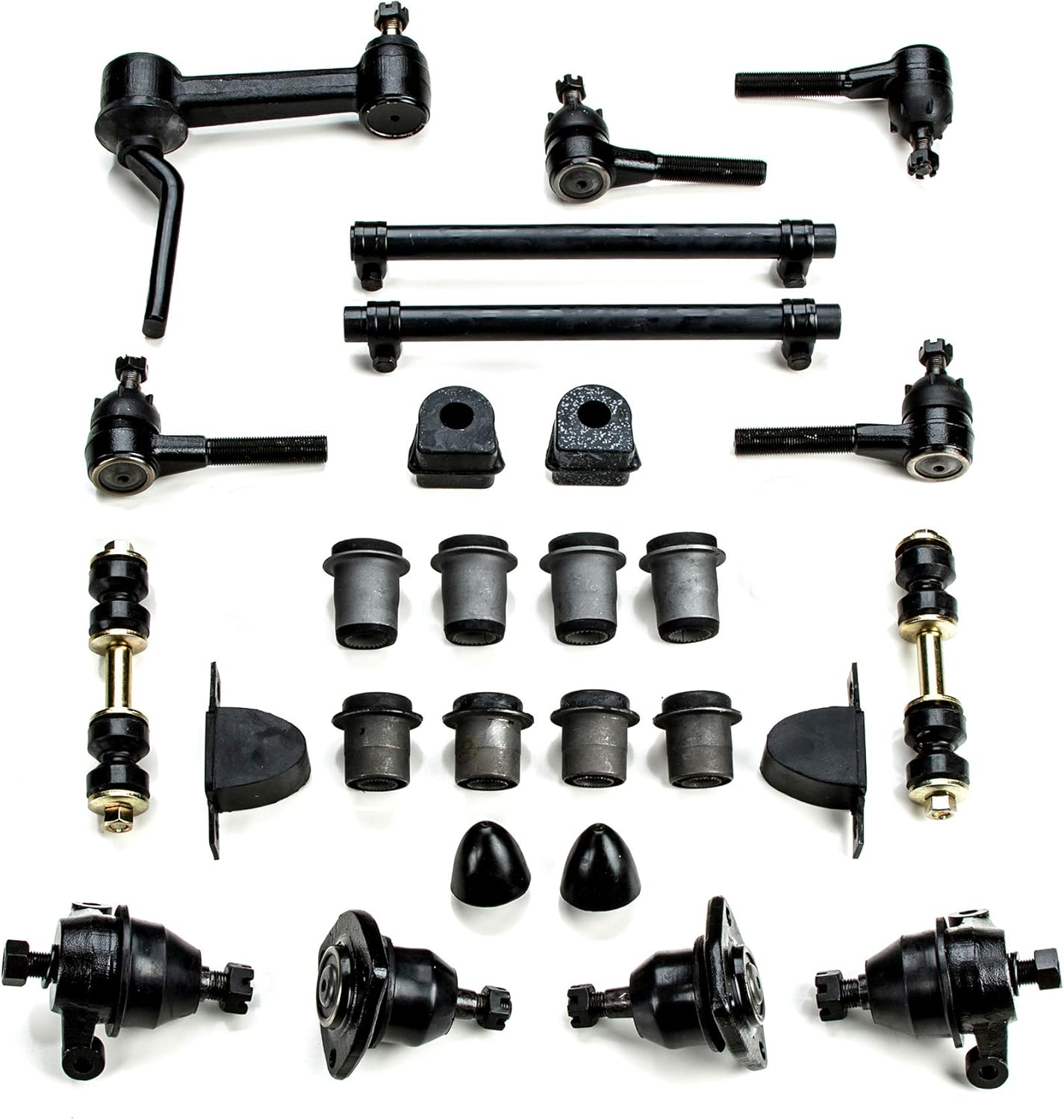 Front End Suspension Master Rebuild Kit With Idler Arm Compatible With 1968-1974 Corvette, OEM Spec Replacement Parts, 27 Piece Kit