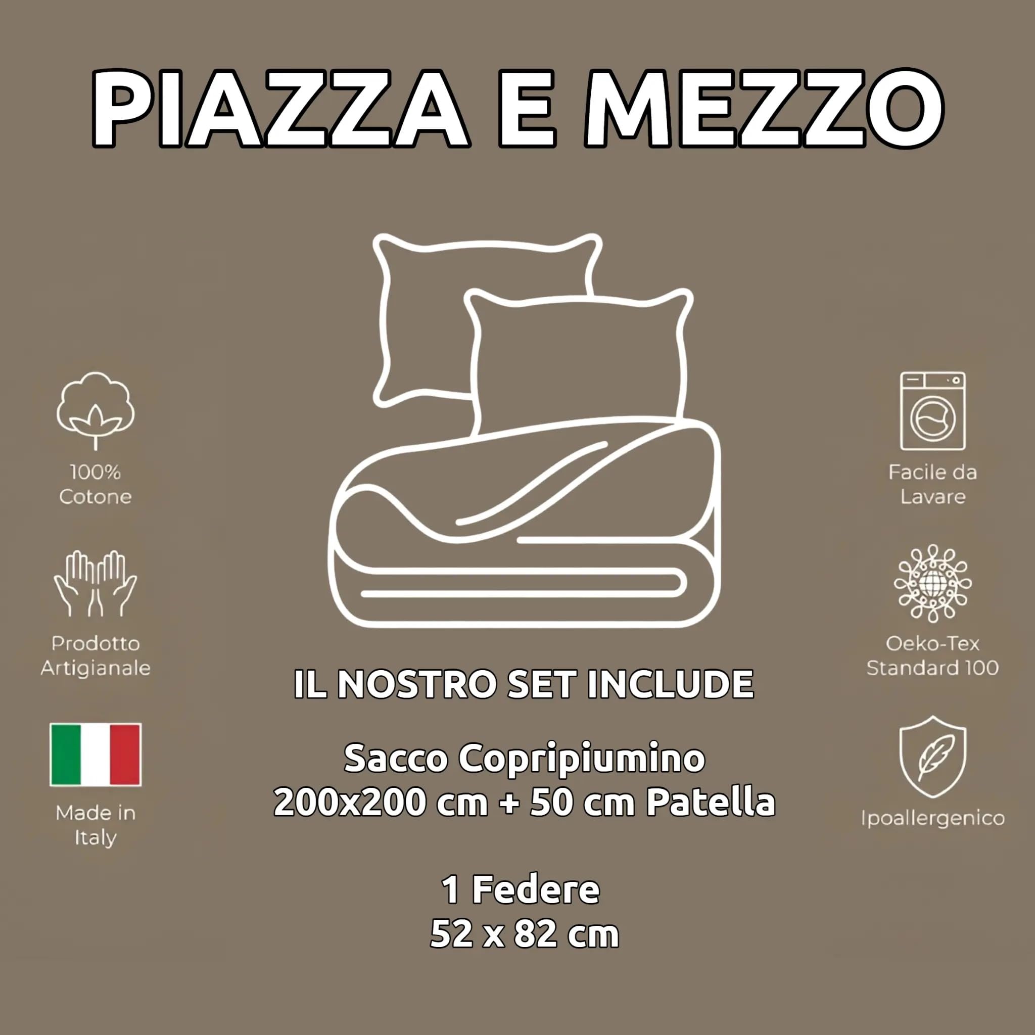 Riad Arredo Set Copripiumino 100% Cotone Morbido Mano Delicata - Parure Sacco Piumino con Federe Made in Italy (Swing Burgundy,Piazza E Mezzo 200x250 cm + 1 Federa 52x82)