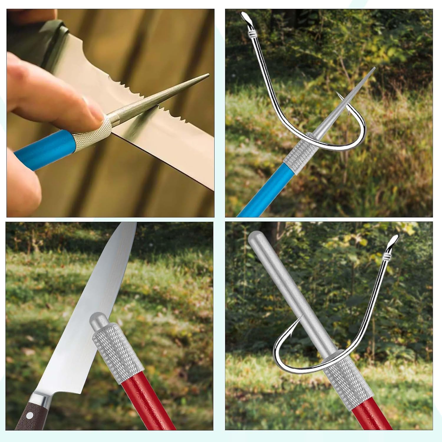 Cuticle Nipper Sharpener - Retractable Diamond Serrated Knife Sharpener - Portable Knife Sharpening Tool for Kitchen Knives Serrated Blades, Scissors Outdoor Fishing Hunting