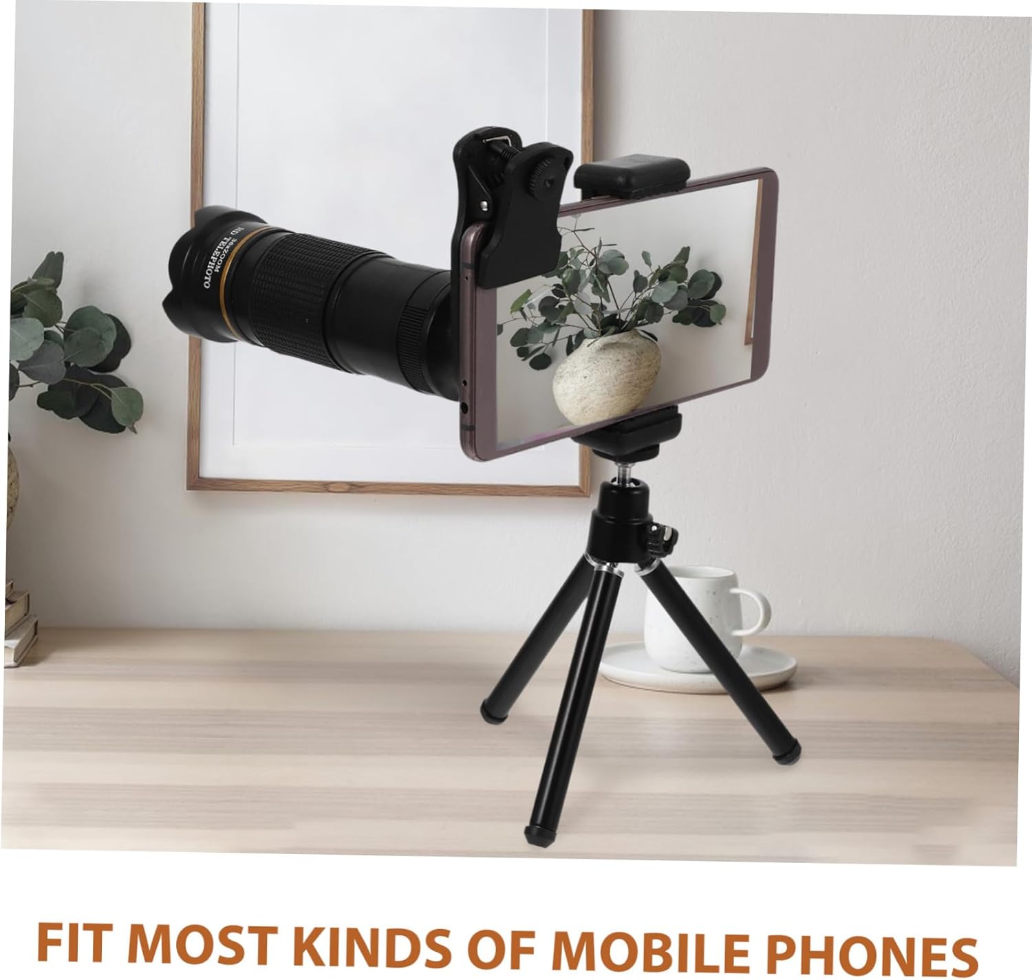 Housoutil 32x Telescope Lens for Smartphones Phone Camera Telephoto External Lens Professional Phone Camera Lenses Set