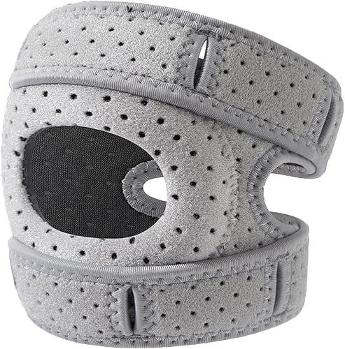 Rodillera para mujeres y hombres, soporte de rodilla ajustable con estabilizadores laterales, rodillera de rótula con almohadillas de gel para