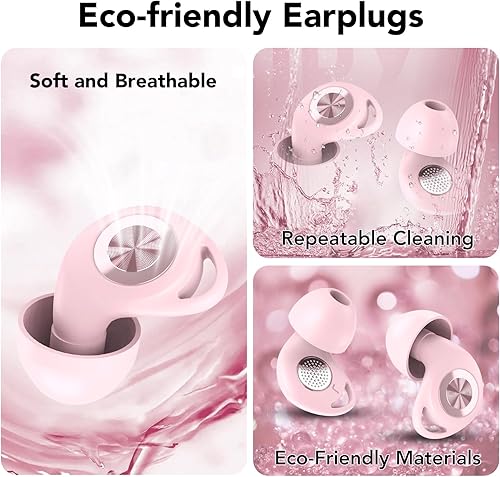 Miniatura 5 de Tapones para los oídos para dormir con cancelación de ruido, tapones para los oídos de silicona ultrasuave para dormir, tapones para los oídos