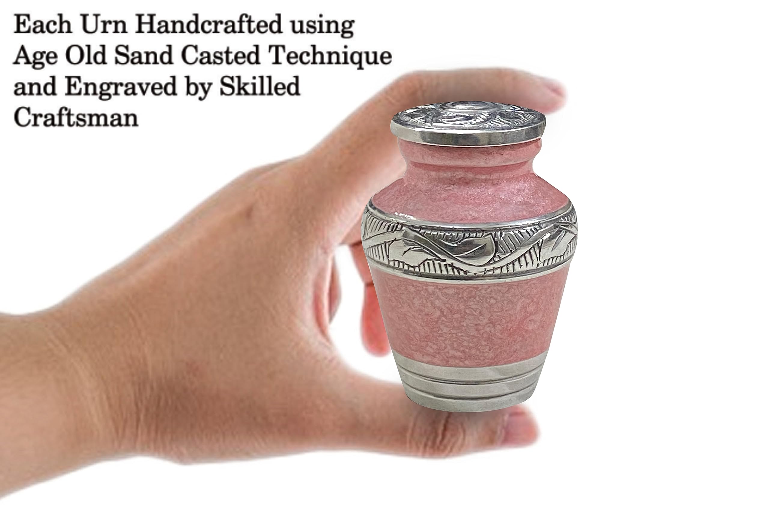 BOLD & DIVINE Small Keepsake Urns Pack of 4, Pink, Small - Set of 4 - Image 2