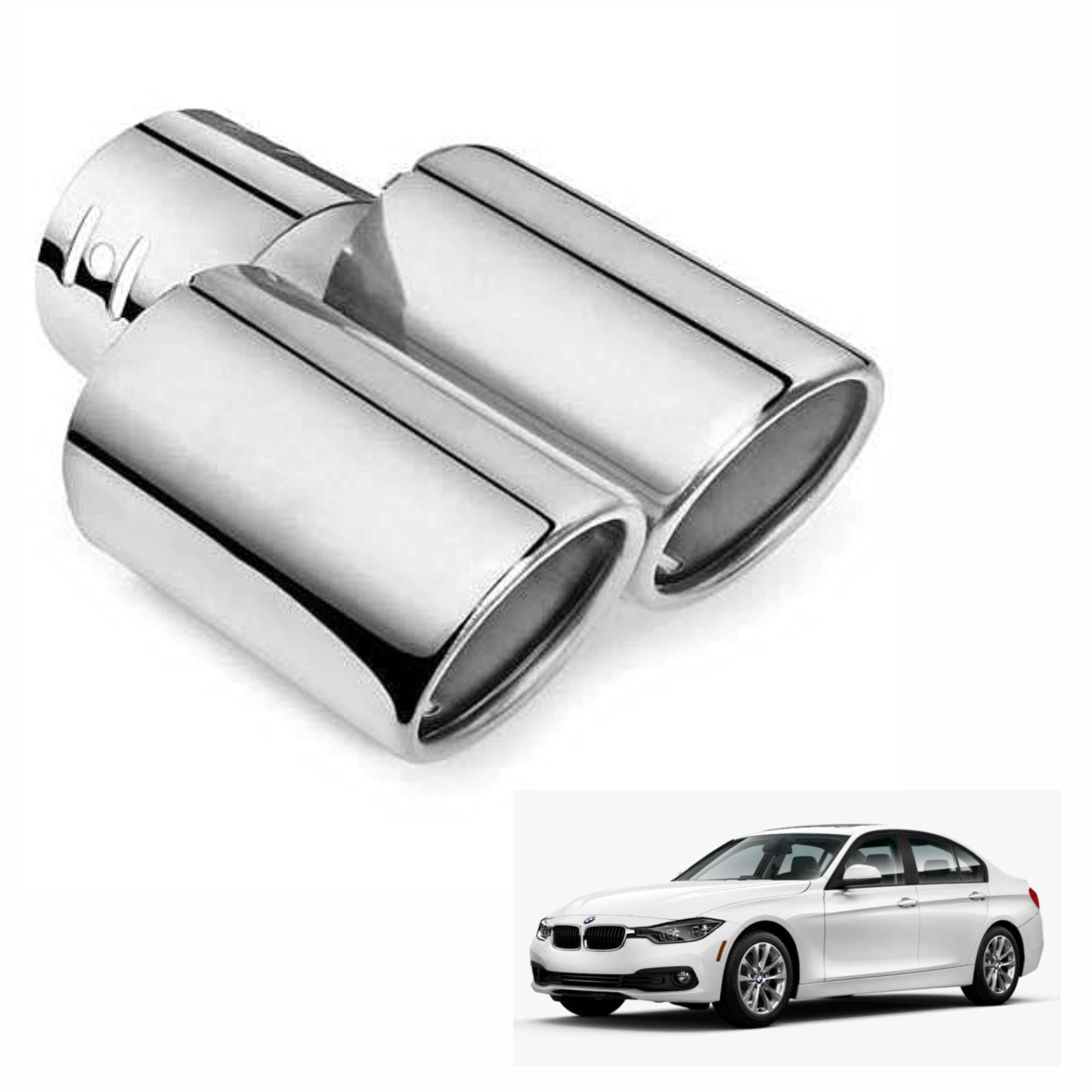 Asryd Dual Silencer Exhaust Tip Pipe Rustproof Stainless Steel Muffler Tail End Outlet 1Pcs For BMW 3 Series Gran Limousine-image-8
