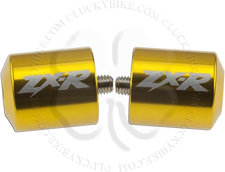 Gold Handle Bar End CNC ZX-R Engraved Weight Slider For Kawasaki Ninja Slug