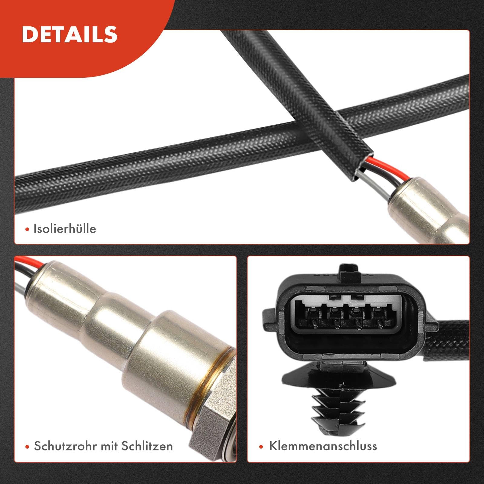 Frankberg Sonda lambda Sonda diagnostica 4-Poli Compatibile con Clio IV BH Fortwo Coupé 453 Twingo III BCA BCM Forfour Compatto 453 Fortwo Cabriolet 453 Replace# 226A41772R