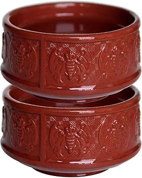 Teacup 80ml Chinese Yixing Clay 2pcs Cup Fengshui Happy Carved Pattern, Handcrafted Serving Gongfu Cup