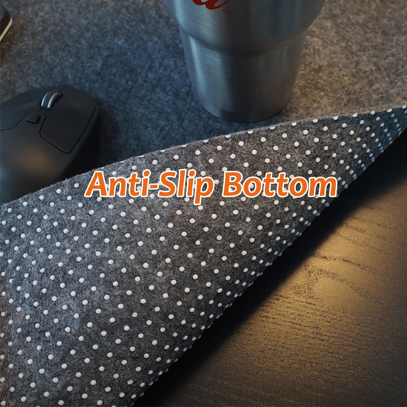 Premium vilt bureaupad met antislip bodem, 100x50cm, toetsenbord muismat computer bureaumat voor gamen/schrijven, anti-kras waterdichte bureauorganizer mat