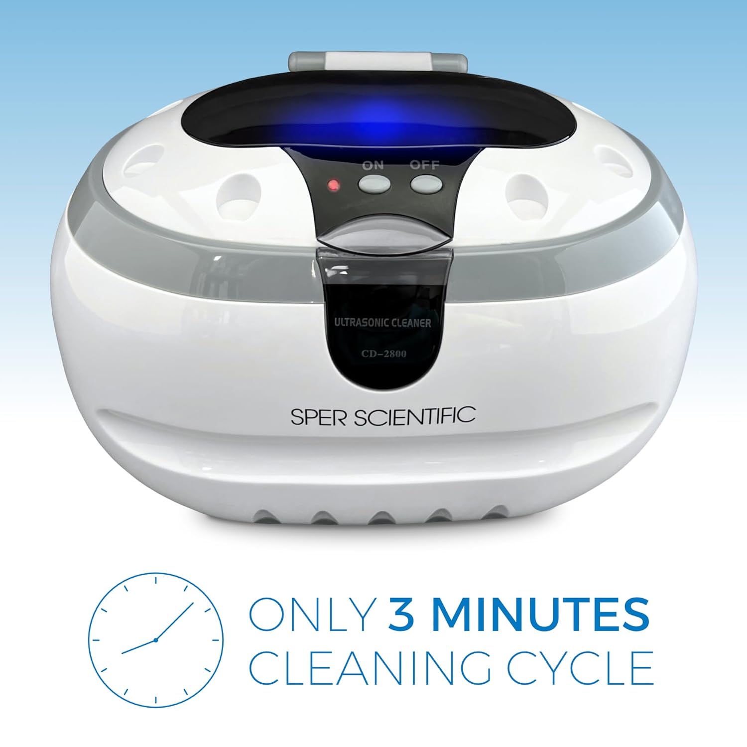 Ultrasonic Cleaner, Stainless Steel Cleaner for Jewelry, Retainer, Sterling Silver, Ultrasonic Jewelry Cleaner, 20oz Capacity - Sper Scientific 100005