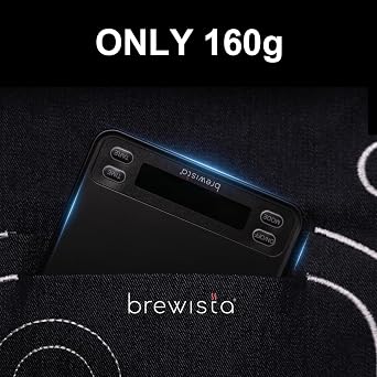 Brewista Smart Coffee Scale III with Timer, 2kg/0.1g High Precision Scale for Espresso and Pour-Over Coffee, Portable Mini Digital Kitchen Scale with Automatic Timing, Rechargeable, 5 Modes