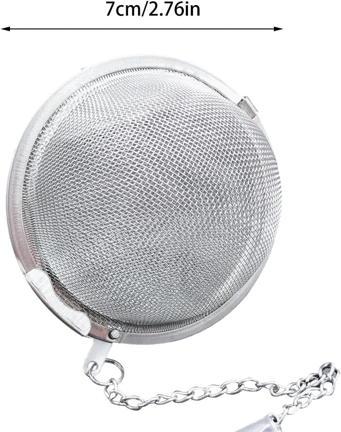 Stainless Steel Mesh Tea Ball, Extra Fine Mesh Tea Infuser for Loose leaaf Tea, Premium Tea Filter Tea Interval Diffuser, Tea Strainers Tea Infuser Strainer Filters for Tea (7CM)