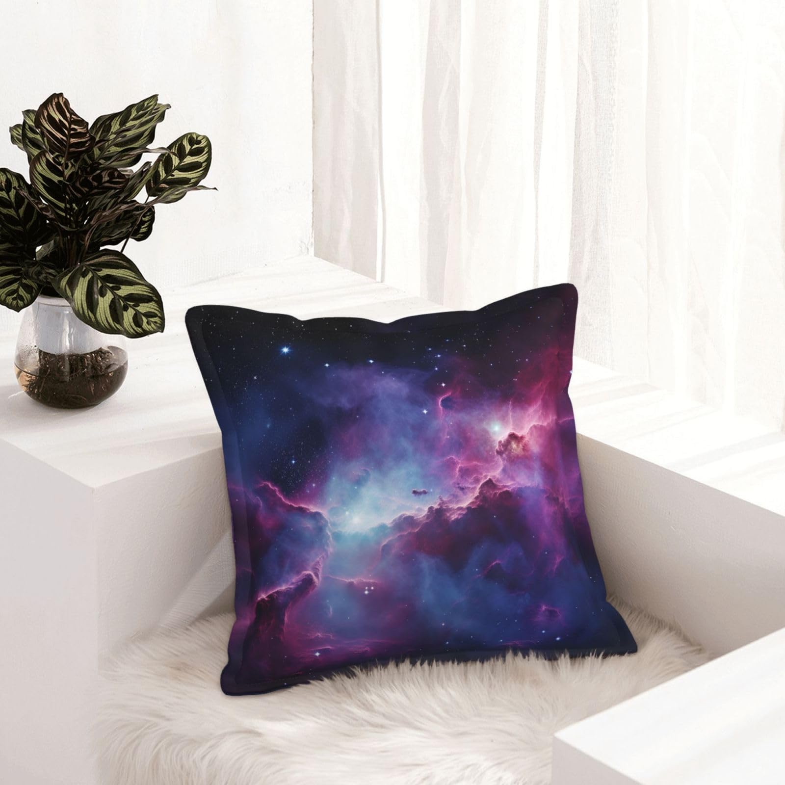 Housse de coussin carrée en similicuir violet 50x50 cm pour rénover facilement votre canapé