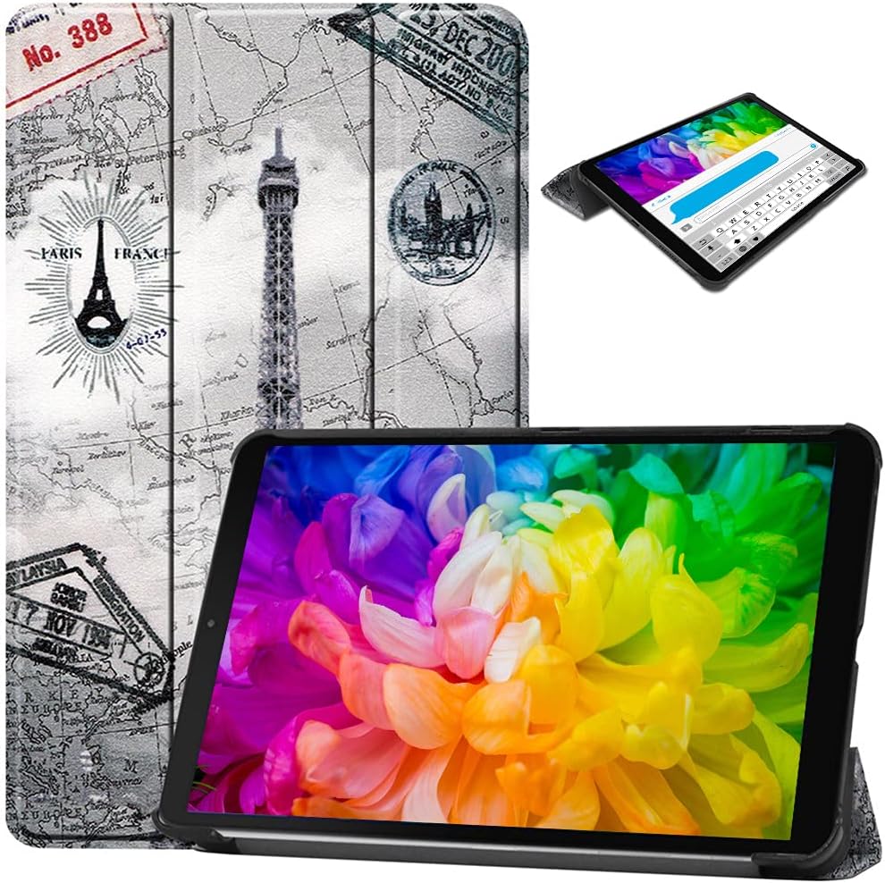 DETUOSI LG G Pad 5 10.1" FHD Case, LG gpad 5 10.1 inch Case 2019 (LM-T600/T605), 【2 Viewing Angles】 PU Leather Slim Light Protective Case Magnetic Trifold Stand Cover for LG G Pad 5 10inch #Tower