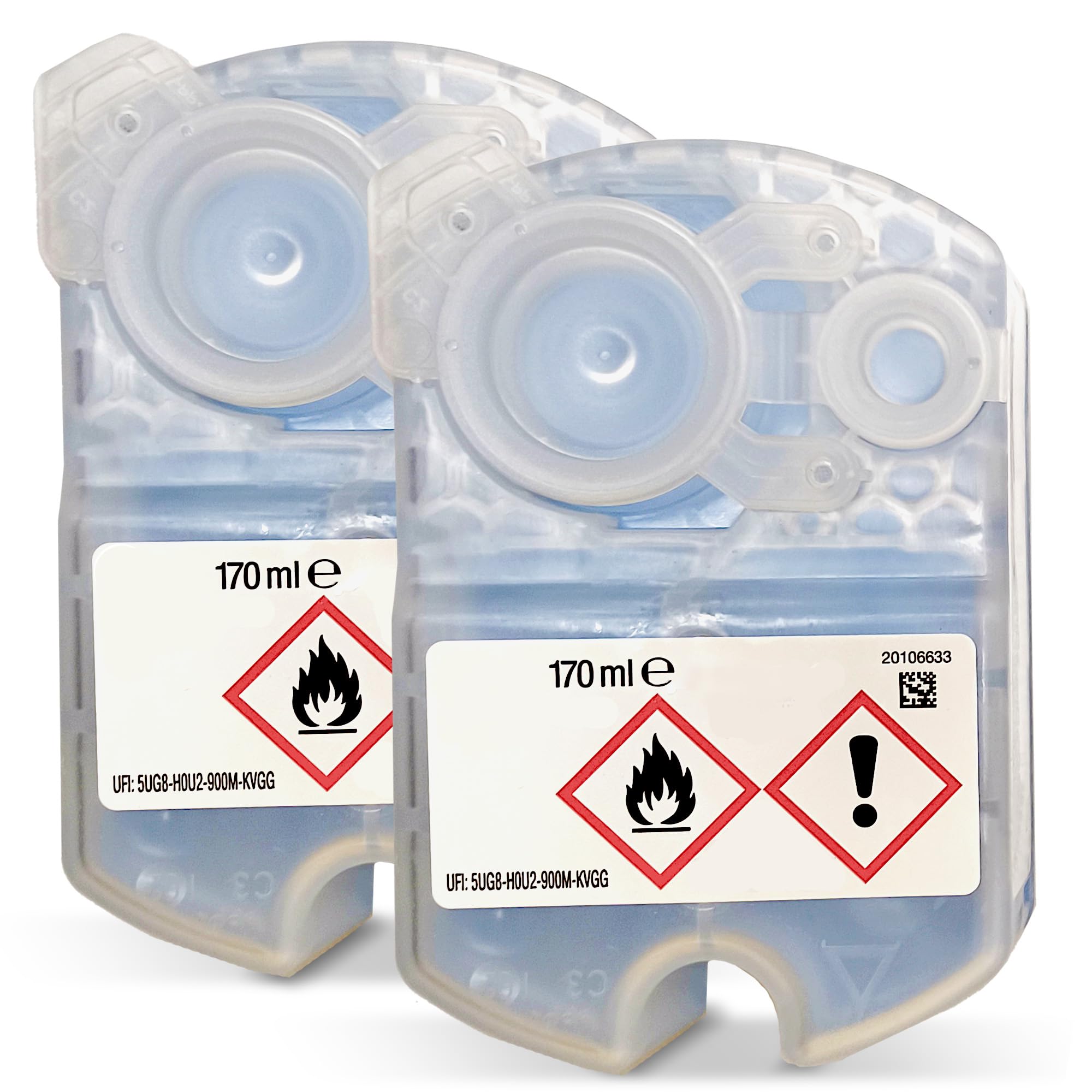 VIOKS 2 cartuchos de limpieza de repuesto para Braun CCR2, 340 ml, desinfectante para afeitadoras Clean&Charge