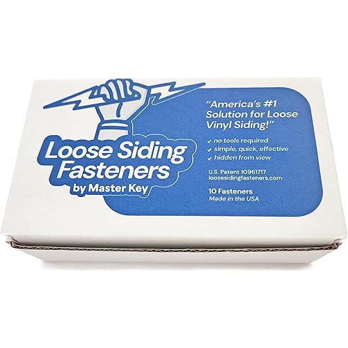 Help Secure Loose Vinyl siding That Will not Lock Together or continually unlocks - Pack of 10 secures 6 ft of Loose siding, 20 Pack 12 ft, 30 Pack 18 ft, 40 Pack 24 ft