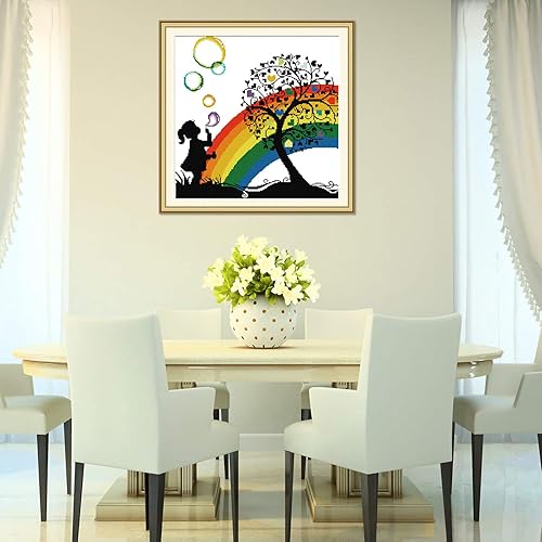 Miniatura 9 de ITSTITCH Kits de punto de cruz impreso, 11 quilates, 26 x 25 pulgadas, 100% algodón, regalo de vacaciones, kit de iniciación de bordado, patrones