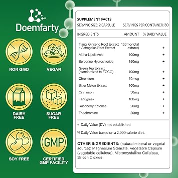 GLP-1 Supplement, GLP-1 Support Capsules with Berberine, Naturally GLP1 Production, GLP-1 Probiotic Capsules for Women & Men, 60 Count