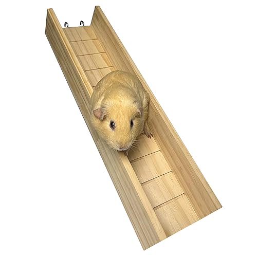 Guinea Pig Cage Bridge, Small Animal Wooden Ladder Ramp, Guinea