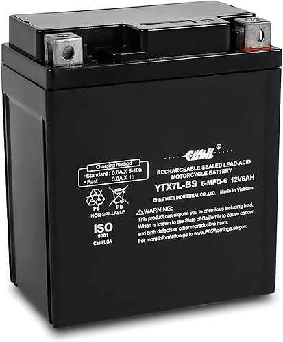 YTX7L-BS, GTX7L-BS, FTX7L-BS, PTX7L-BS Batería de repuesto 140cca de alto rendimiento WP7L-BS sellada AGM para Kawasaki, Suzuki, Honda, KTM, Yamaha,