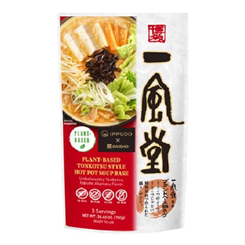 DAISHO Base de sopa de fideos estilo tonkotsu a base de plantas, 26.45 onzas (paquete de 1) lista para usar