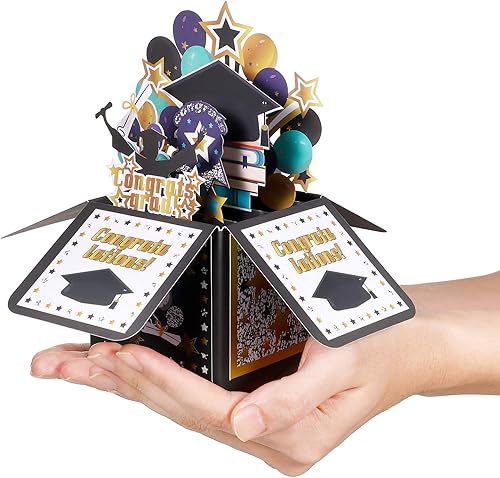 Miniatura 2 de Teling Paquete de 2 tarjetas de felicitación de Navidad, tarjetas emergentes de Navidad con sobres, caja 3D, tarjetas para fiestas de Navidad,