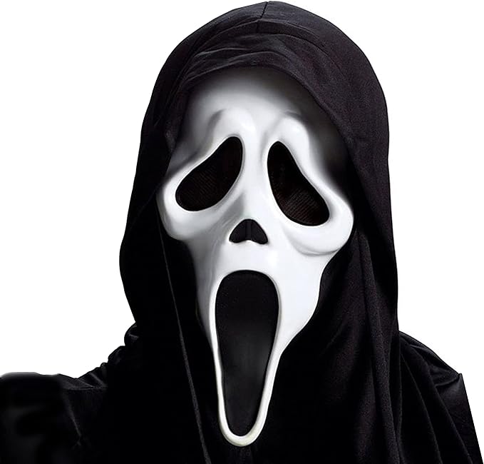 Ghost Face Mask With Shroud