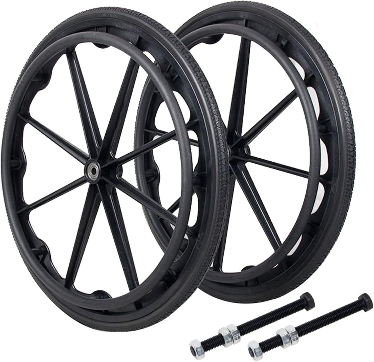 ELLENS Wheelchair Rear Wheel Solid Tires (Pair), 24 × 1 3/8