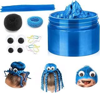 Blue Temporary Hair Color Wax Kit for Teenagers,Crazy Hair Day Accessories, Gifts for Teenagers,Instant Hair Dye Color Wax for Party, Halloween, Christmas, Washable Crazy Hair Style