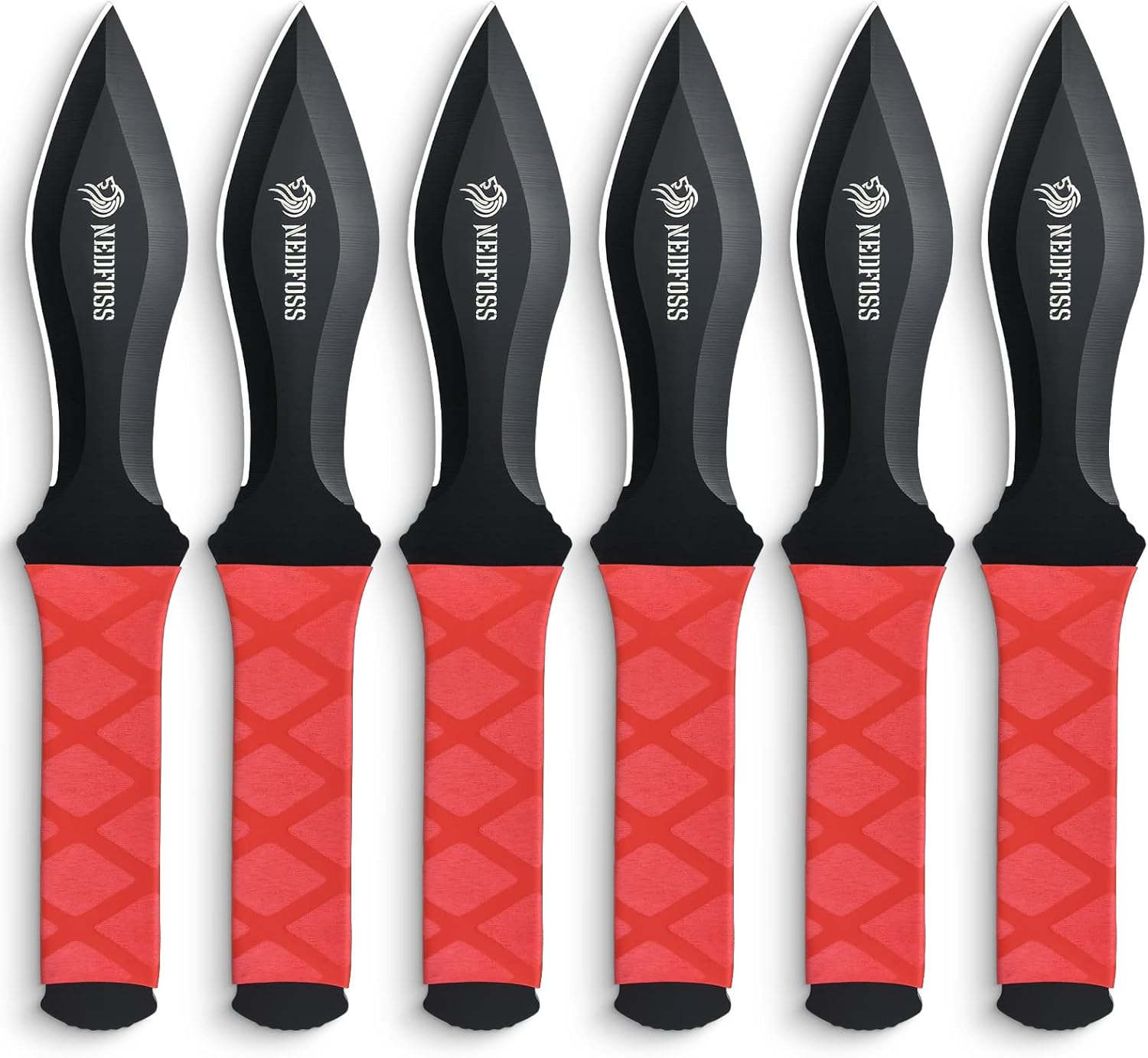 NedFoss Throwing Knives 6Pack, Ultimate Companion for Throwing Axes and Tomahawks, 8.9″ One Piece Stainless Metal Throwing Knives Set with Sheath, Yard Knives Throwing Recreation for Adults