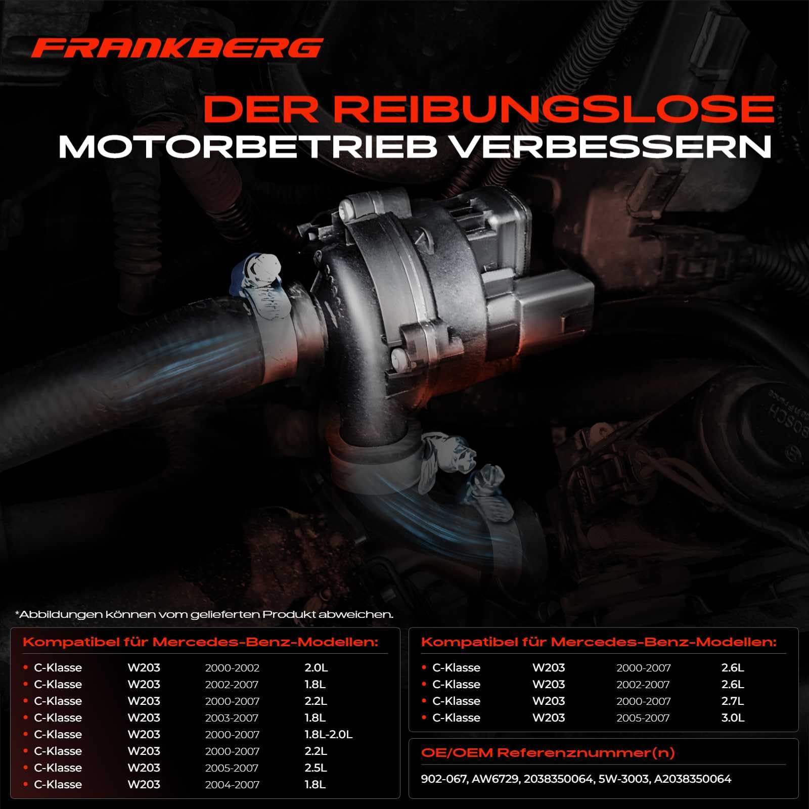 Frankberg Zusatzwasserpumpe Standheizung Replace# 2038350064