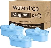 Waterdrop Alkaline Water Filter Replacement (3-Pack) for Pitchers & Dispensers - Boosts pH to 9.5, Adds Minerals, Enhances Coffee Taste, 100 Gallons Each