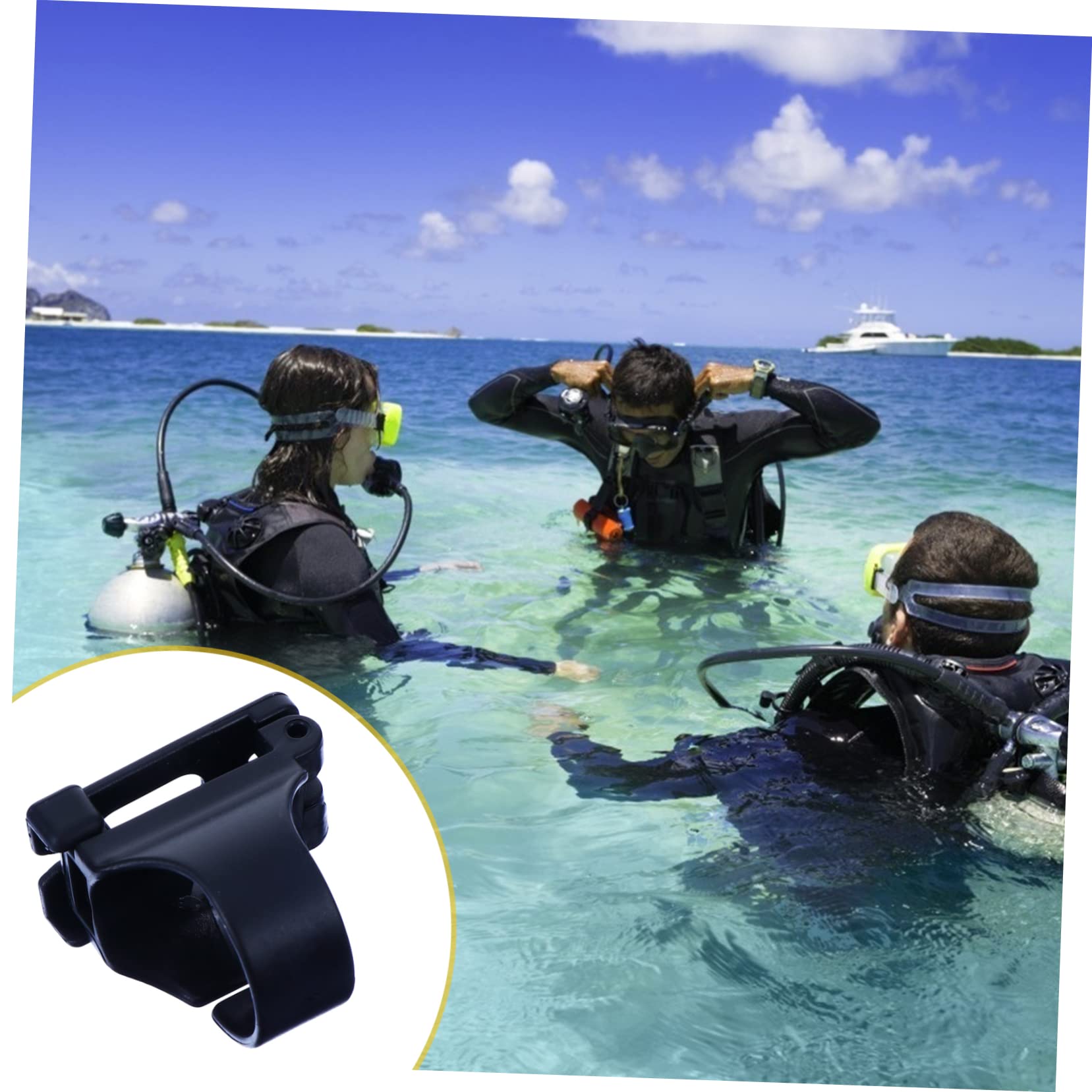 Mipcase 3 Sets 10pcs Snorkel Keeper Snorkel Retainer Clip Diving Supplies Snorkeling Gear Holder Diving Mask Strap
