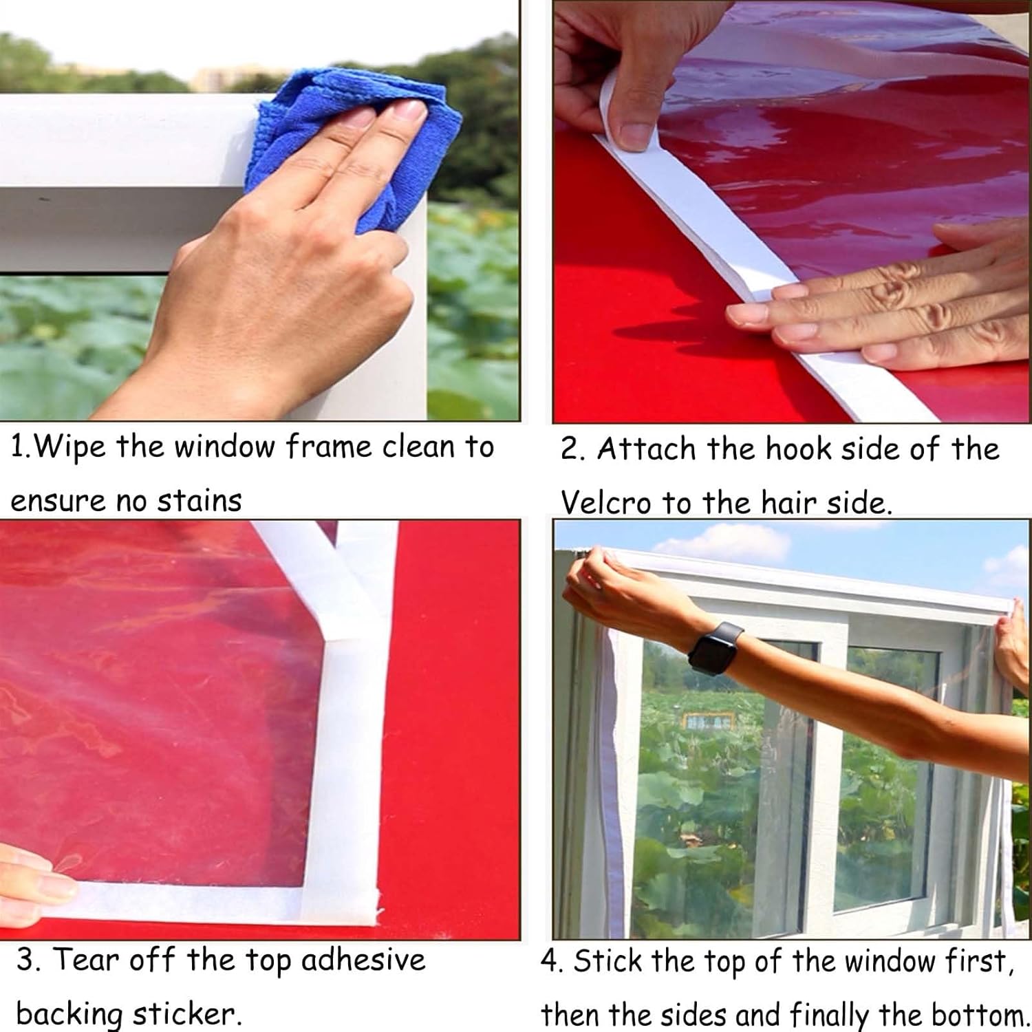 Weatherproofing Windows Insulation Kit,Clear Thermal Windows Film, WindowPlastic For Winter,WindowInsulating Film For Winterizing,Cold Protection,Dustproof,Windproof(White,80x200cm/31X79in)