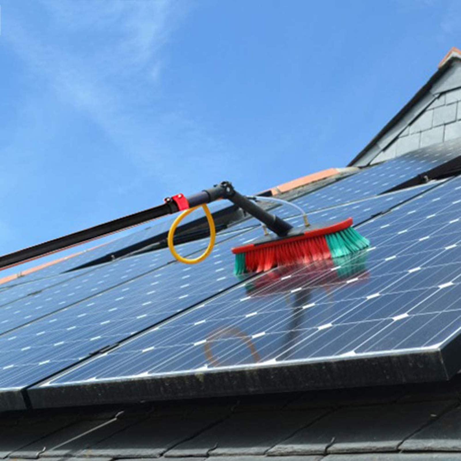 Pulizia Pannelli fotovoltaici Kit Pulizia Pannelli fotovoltaici Spazzola Pannelli fotovoltaici,lavavetri telescopico pulisci vetri,Asta per la Pulizia delle finestre, Kit per la Pulizia dell