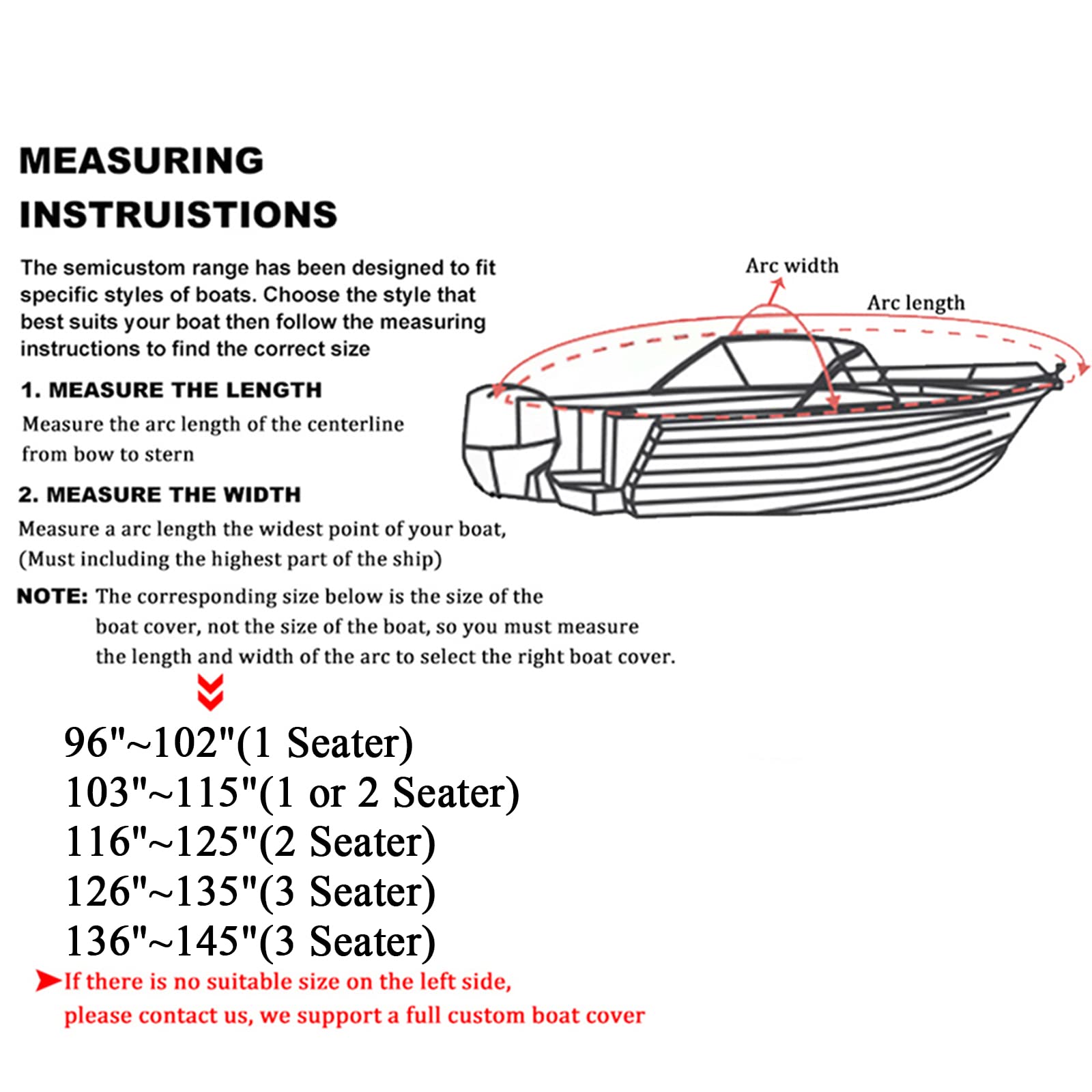 FBKPHSS Housse Jet Ski Bateau, Housse Étanche Poussière Protection Anti-UV Contre Soleil Stockage 600D Housse De Bateau pour Yamaha Sea-Doo Kawasaki Jusqu'à,136""~145""(3 Seater)