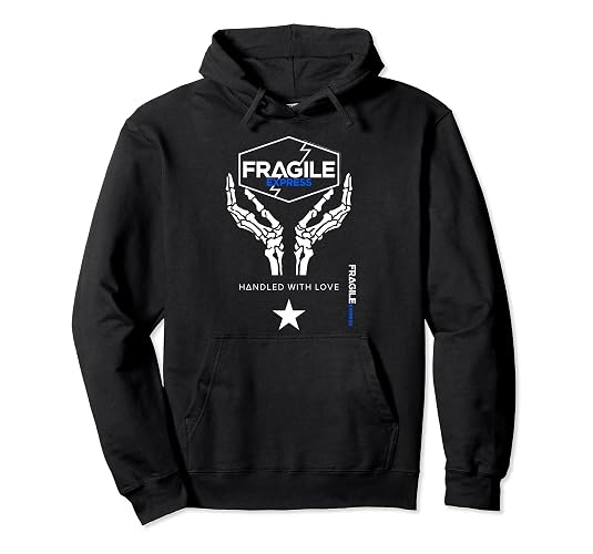 KOJIMA PRODUCTIONS Death Stranding Fragile ExpressVideo Gaming Merch Pullover Hoodie, Small, Black